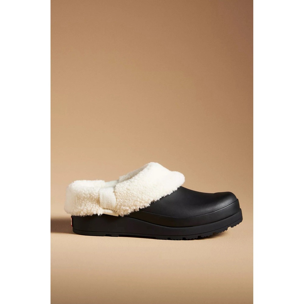 Hunter Play Sherpa Insulated Clog Women Size 6 winter shoes waterproof Black
